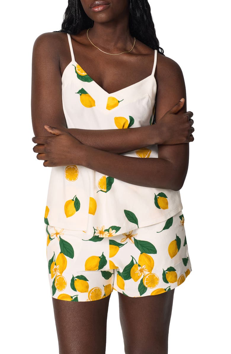 BedHead Pajamas Print Short Pajamas, Alternate, color, Main Squeeze Border