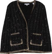 Veronica Beard Ceriani Metallic Knit Jacket