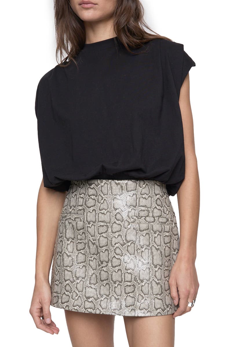 Rebecca Minkoff Holly Cap Sleeve Cotton Top, Main, color,