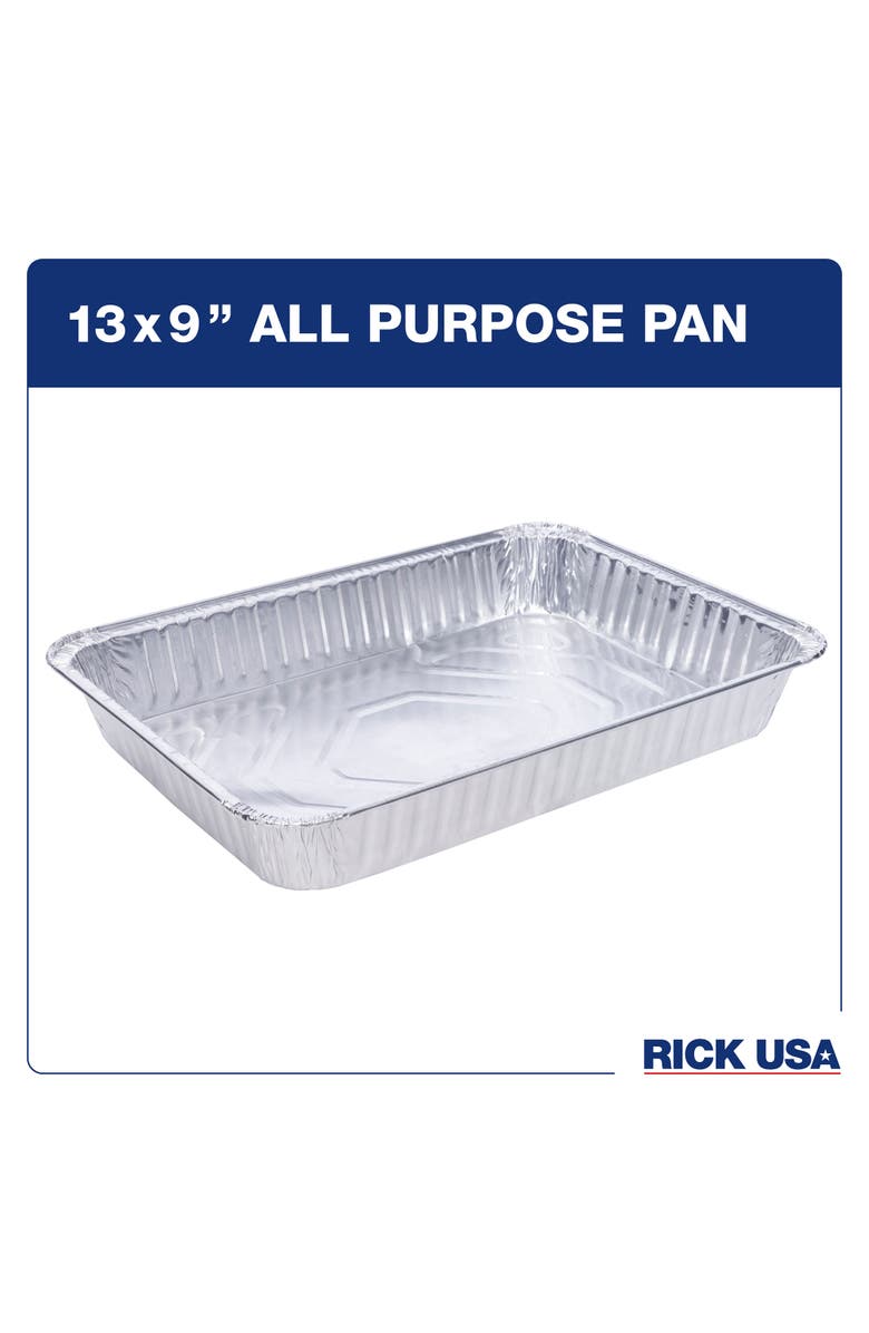 RICK USA 13x9 Inch Aluminum All Purpose Pan, 25 Pack, Alternate, color, Gray