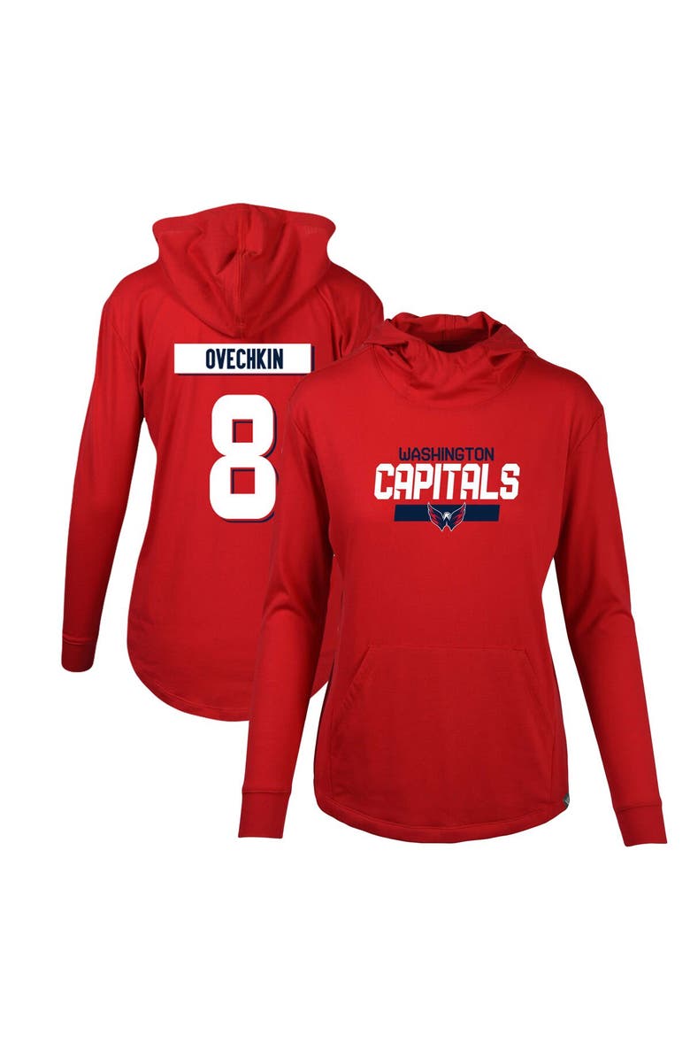 LEVELWEAR Women's Levelwear Alexander Ovechkin Red Washington Capitals Vivid Player Name & Number Pullover Hoodie, Main, color, 