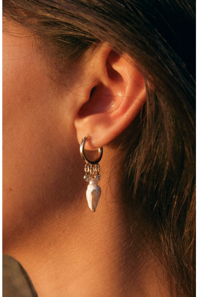 Kona 14k Gold Filled Shell Drop Earrings, Main, color, GOLD