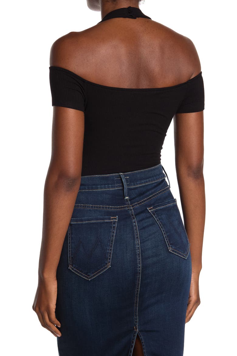 Anemone Bodysuit, Alternate, color, BLACK