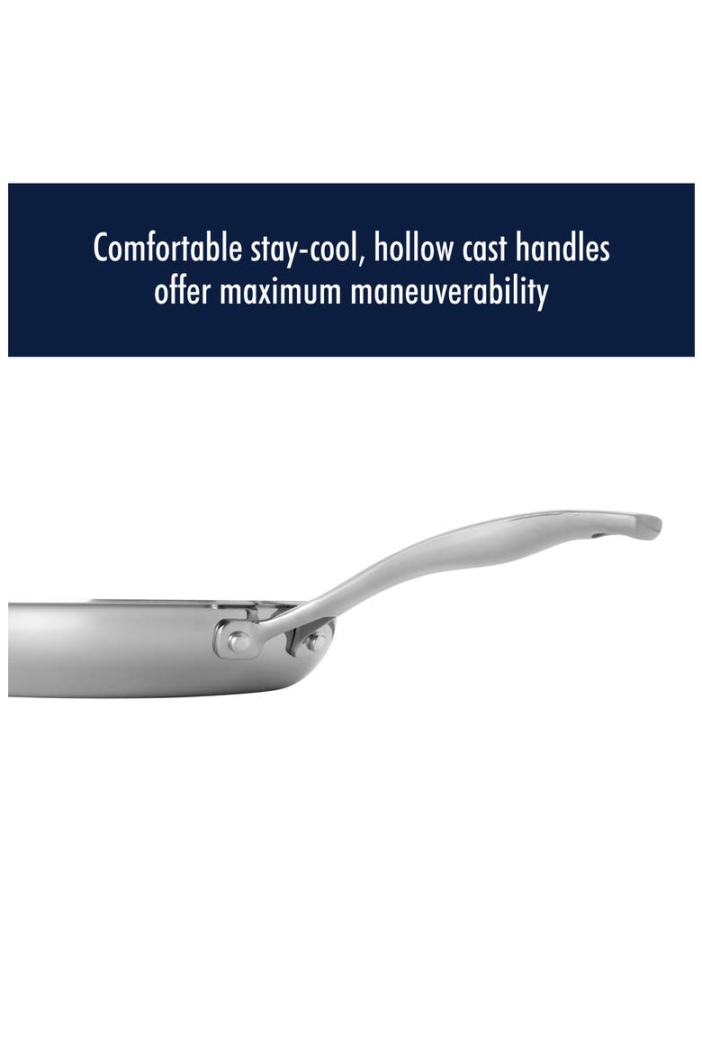 Clad 10-Inch Frying Pan with Lid, Alternate, color, SILVER