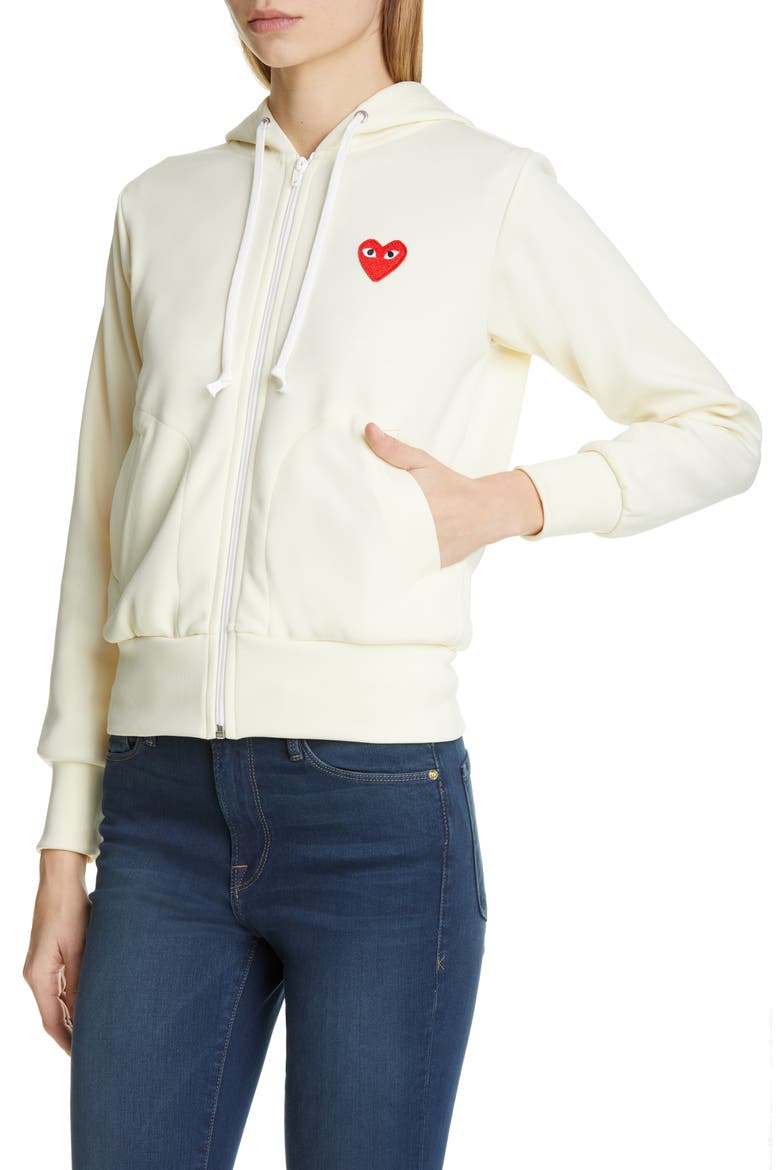 Zip Hoodie, Alternate, color, IVORY