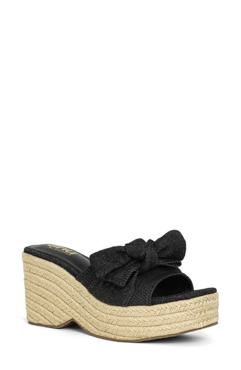 Ingrid Platform Espadrille Slide Sandal (Women)