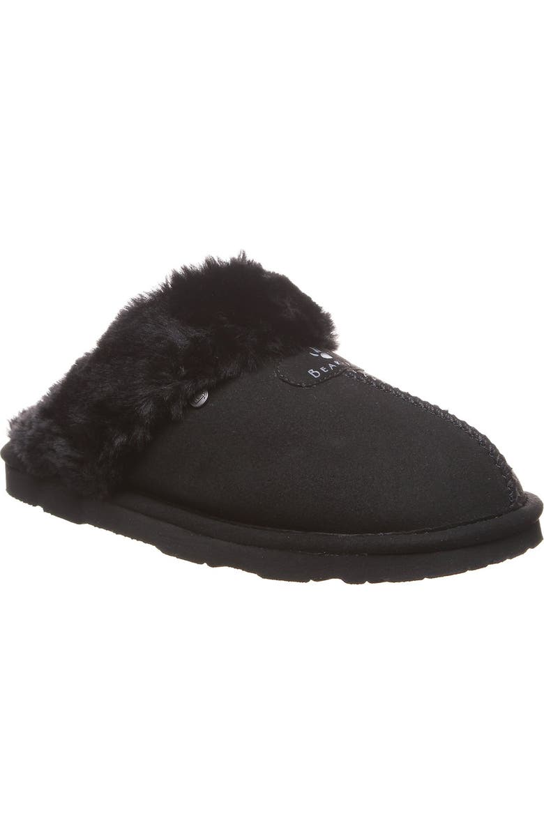 BEARPAW Loki Vegan Faux Fur Trimmed Slipper, Main, color,