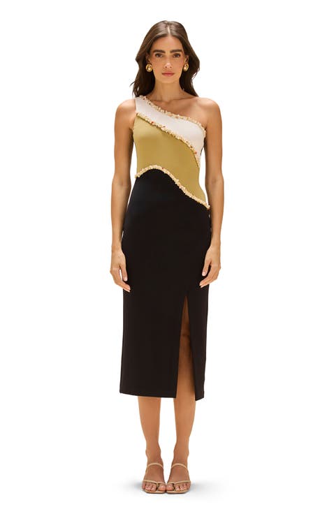 Jade Knit Colors Midi Dress