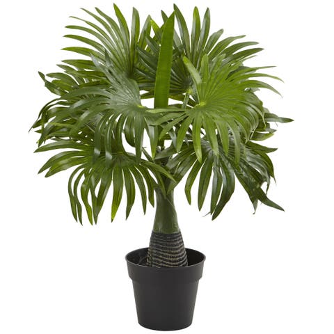 16-in Mini Fountain Palm Artificial Plant