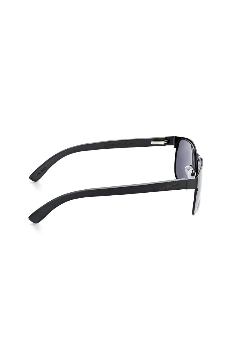 EARTH WOOD Troon Polarized Sunglasses, Alternate, color, Black/Black