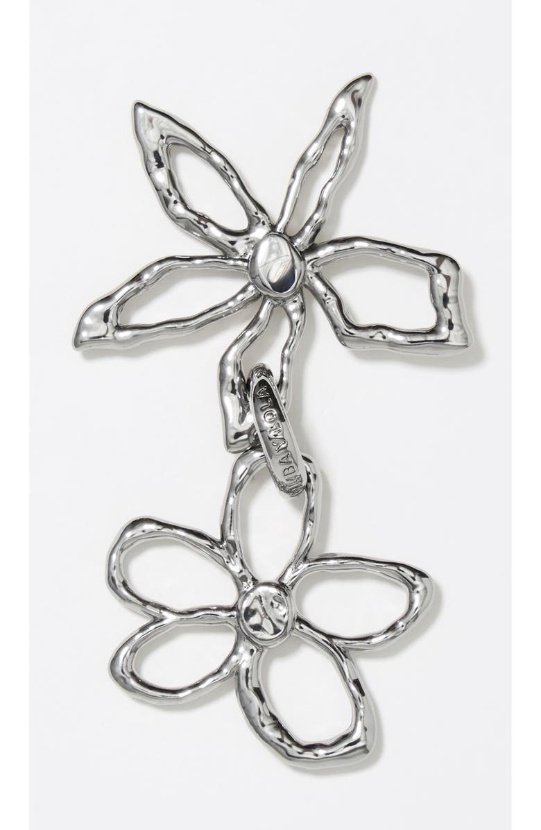 Bimba y Lola Textured Flower Earrings, Alternate, color, Silver