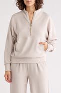 90 DEGREE BY REFLEX Scuba Ribbed Half Zip Pullover