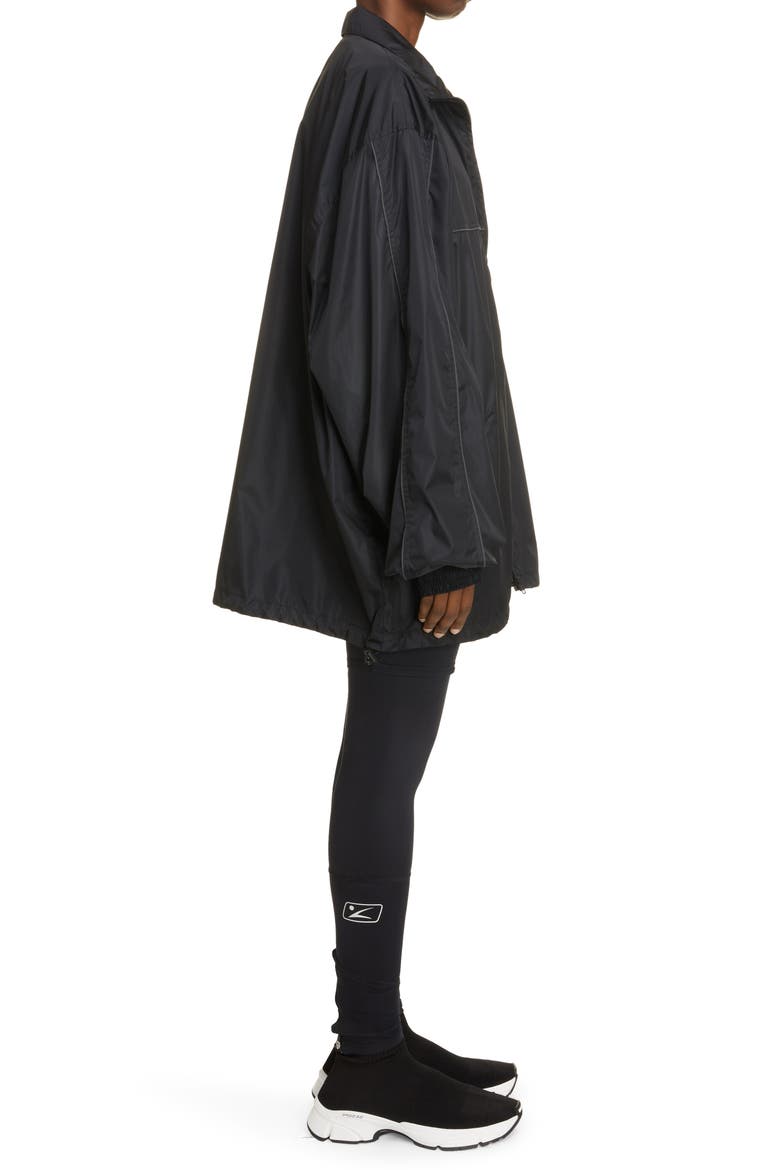 Logo Water Resistant Rain Jacket, Alternate, color, BLACK