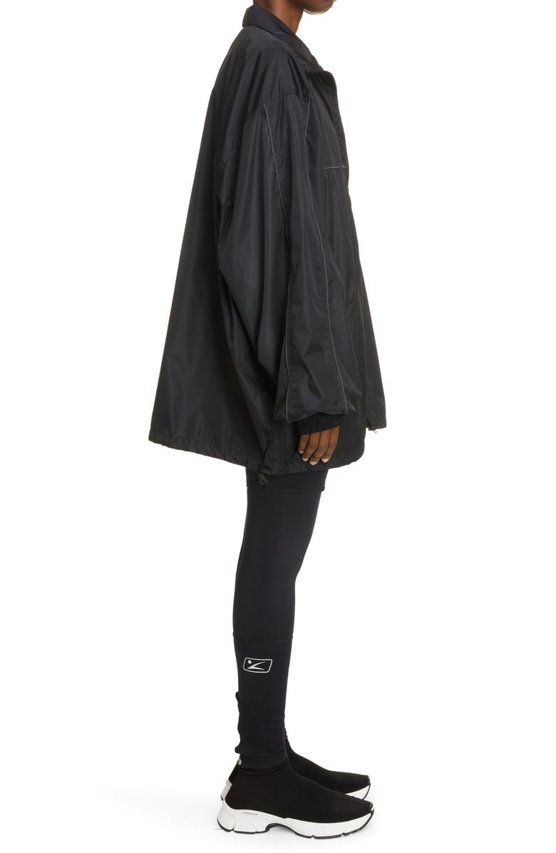 Balenciaga Logo Water Resistant Rain Jacket, Alternate, color,
