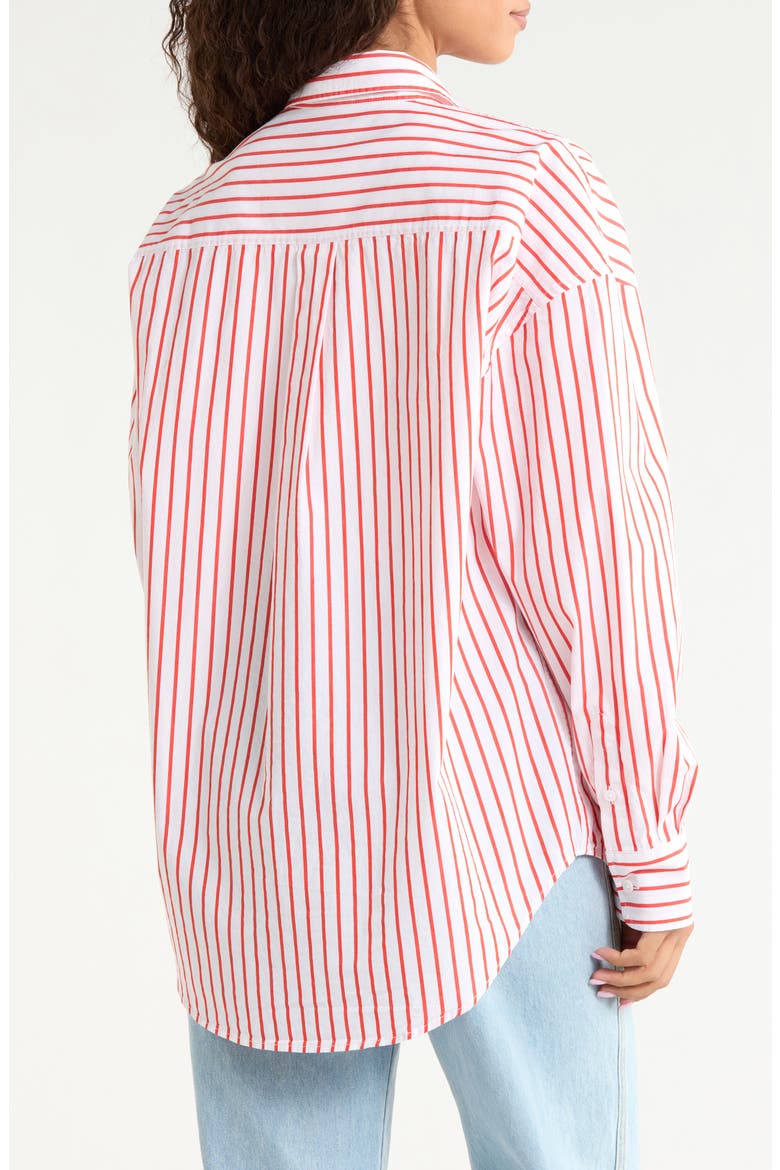 Coastal Stripe Relaxed Organic Cotton Button-Up Shirt, Alternate, color, SUMMER SAIL STRIPE