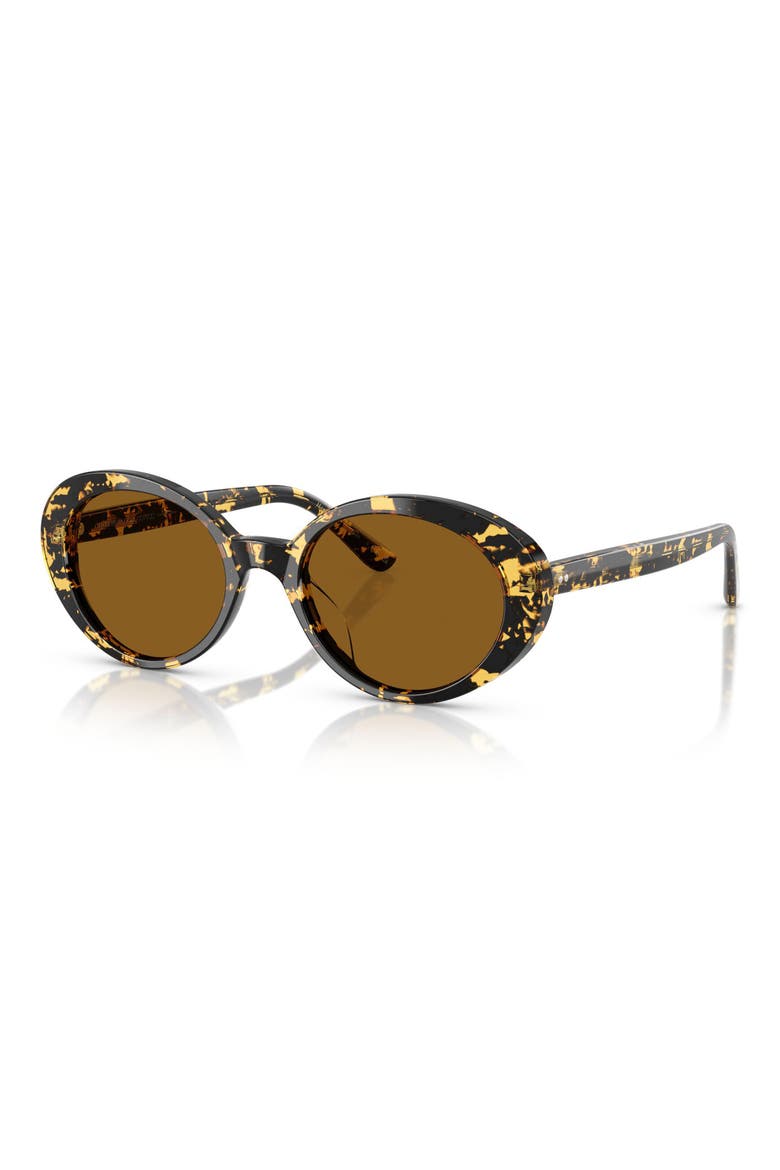 51mm Oval Sunglasses, Alternate, color, TOKYO TORTOISE / TRUE BROWN
