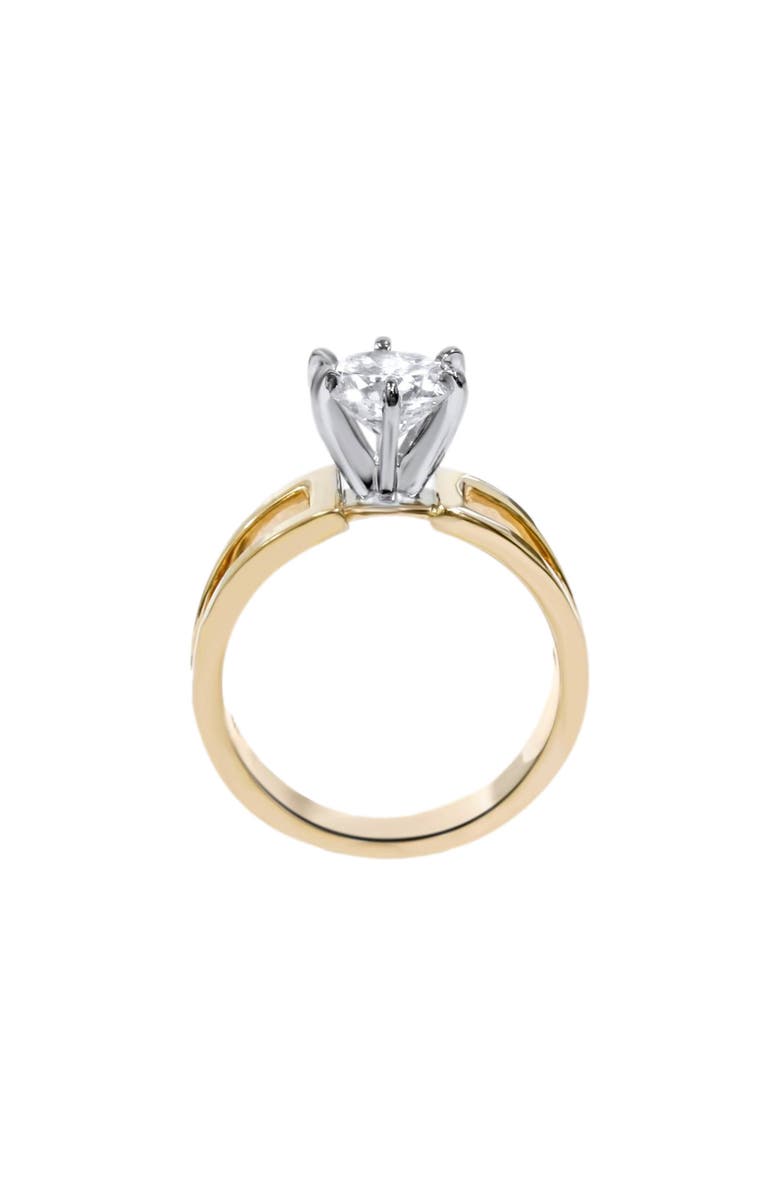 Bliss Diamond Certified 2ct Round Solitaire Lab Grown Diamond Engagement Ring 14K Gold, Alternate, color, 