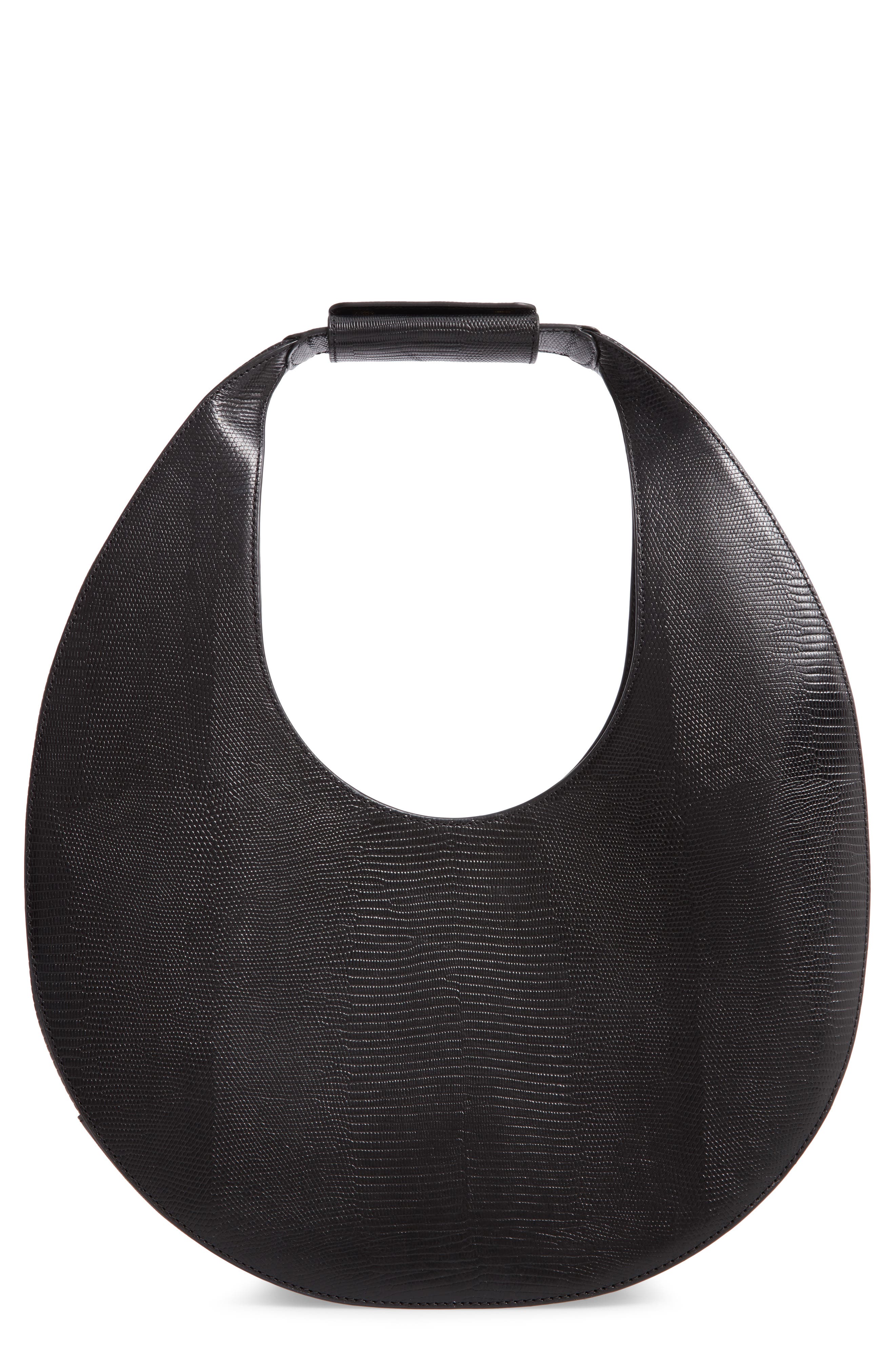 STAUD Large Moon Leather Bag, Main, color, 