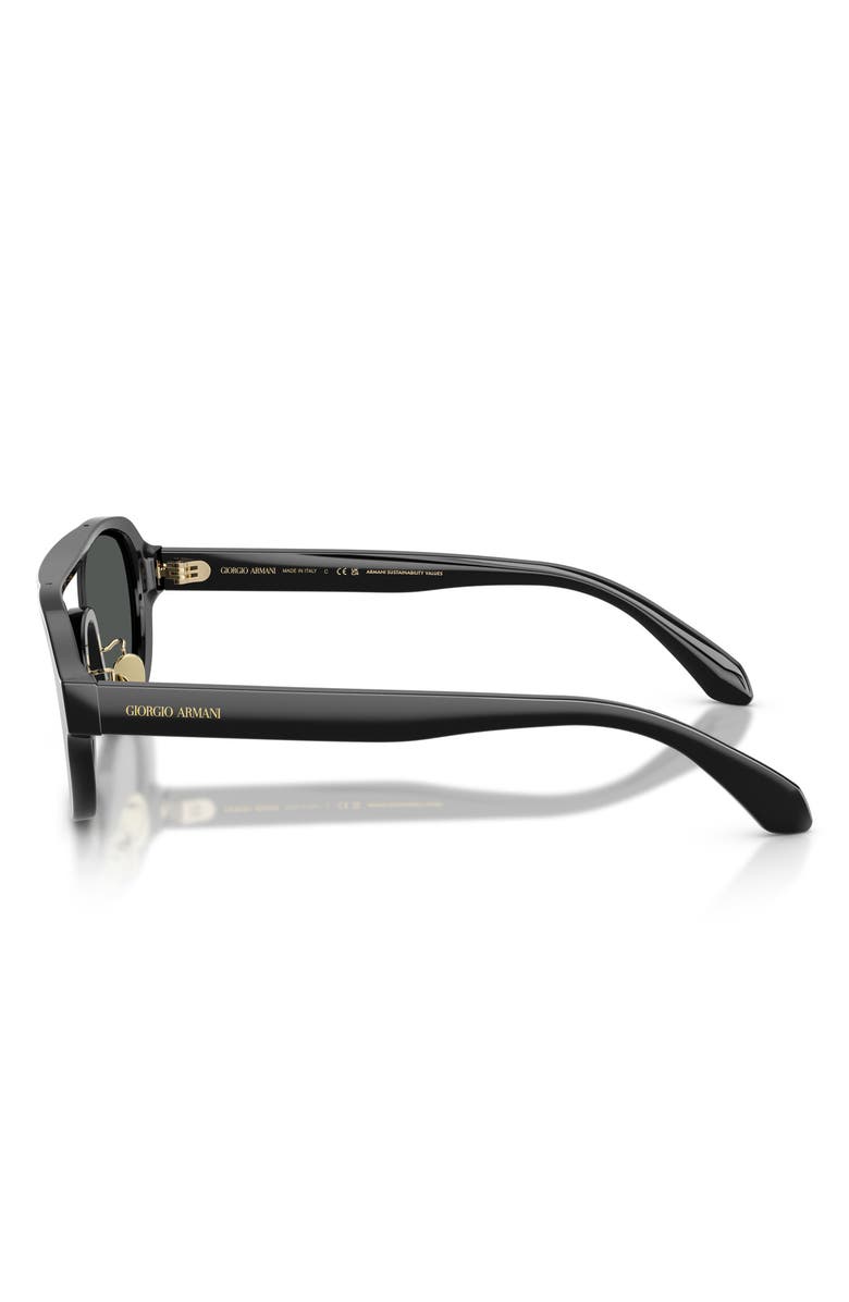 AX Armani Exchange 48mm Irregular Sunglasses, Alternate, color, Black / Dark Grey