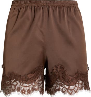 Open Edit Lace Trim Satin Shorts | Nordstrom Open Edit Lace Trim Satin Shorts | Nordstrom