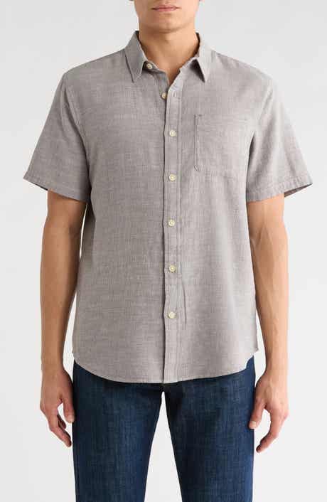 Lucky Brand San Gabriel Short Sleeve Cotton Button-Up Shirt