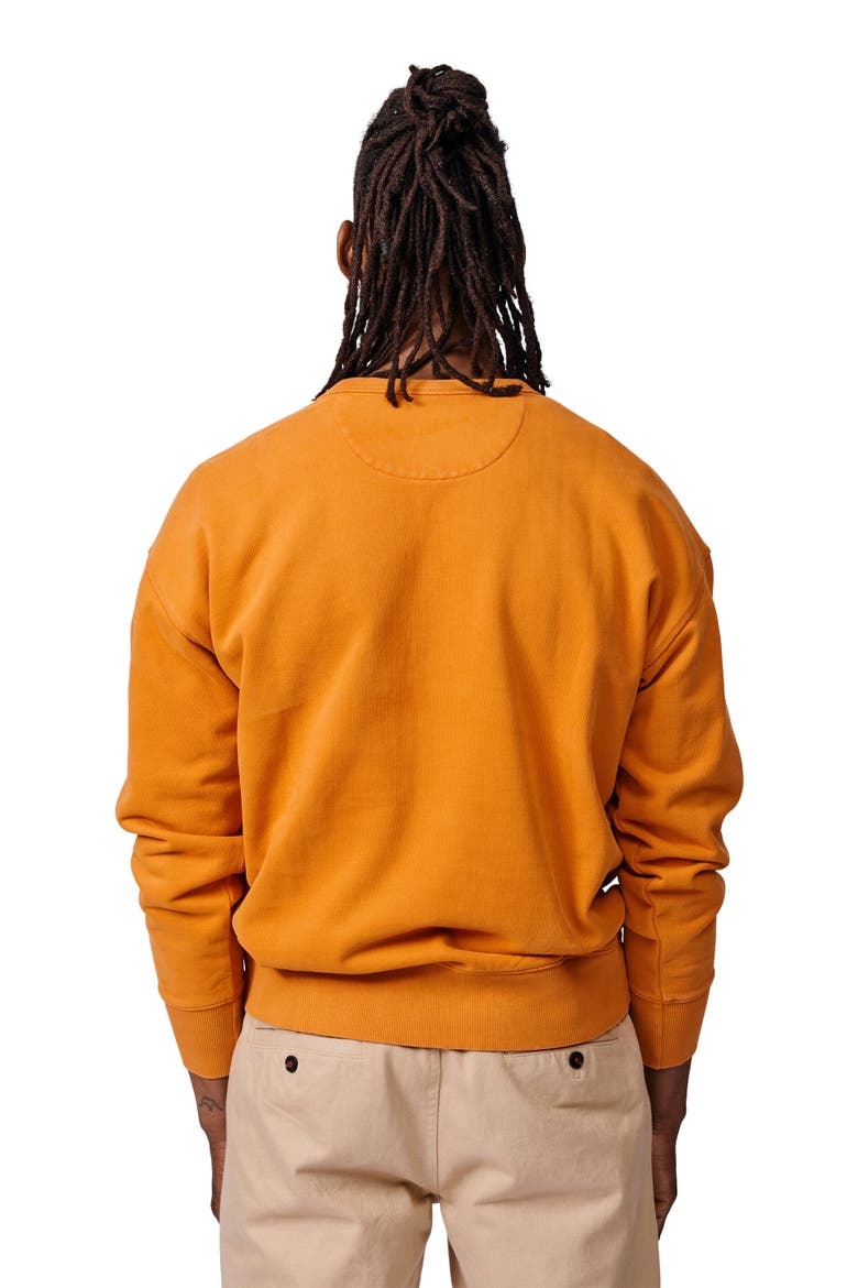 Brandon Crew Neck Relaxed Sweatshirt, Alternate, color, Washed Orange