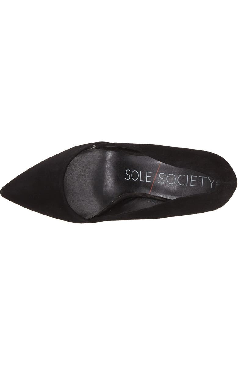 Sole Society 'Saree' Suede Pointy Toe Pump, Alternate, color,