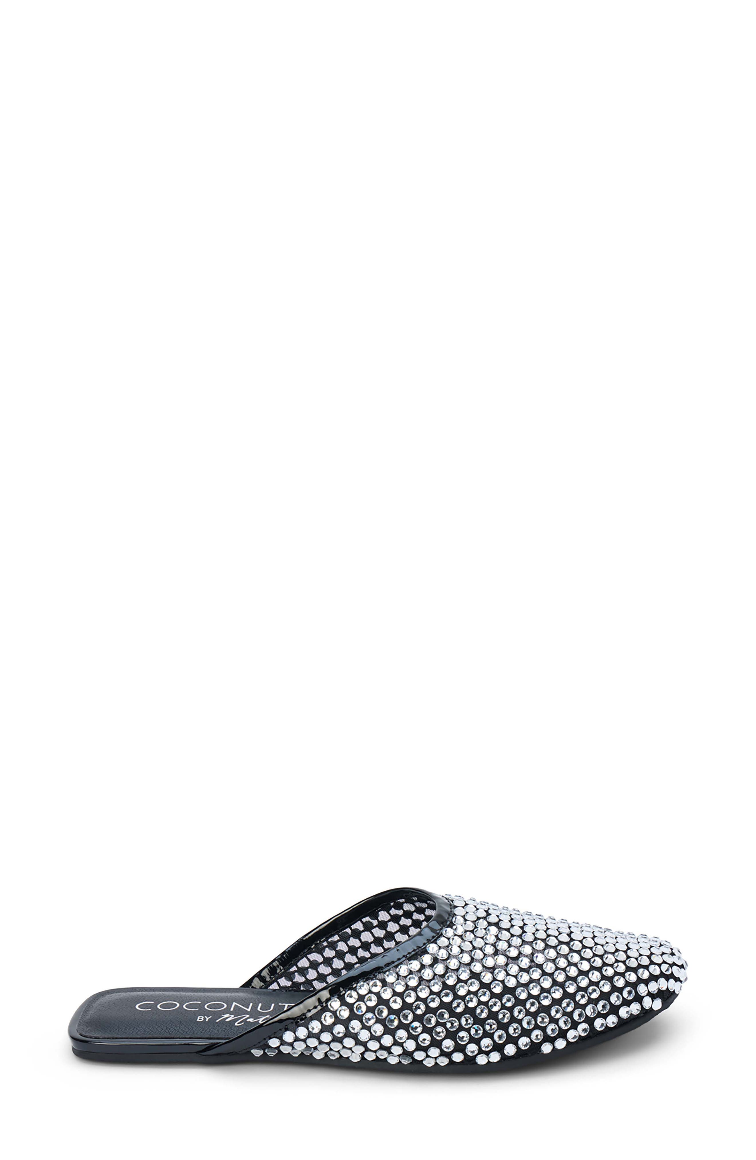 Coconuts by Matisse Karlie Rhinestone Mesh Mule, Alternate, color, Black