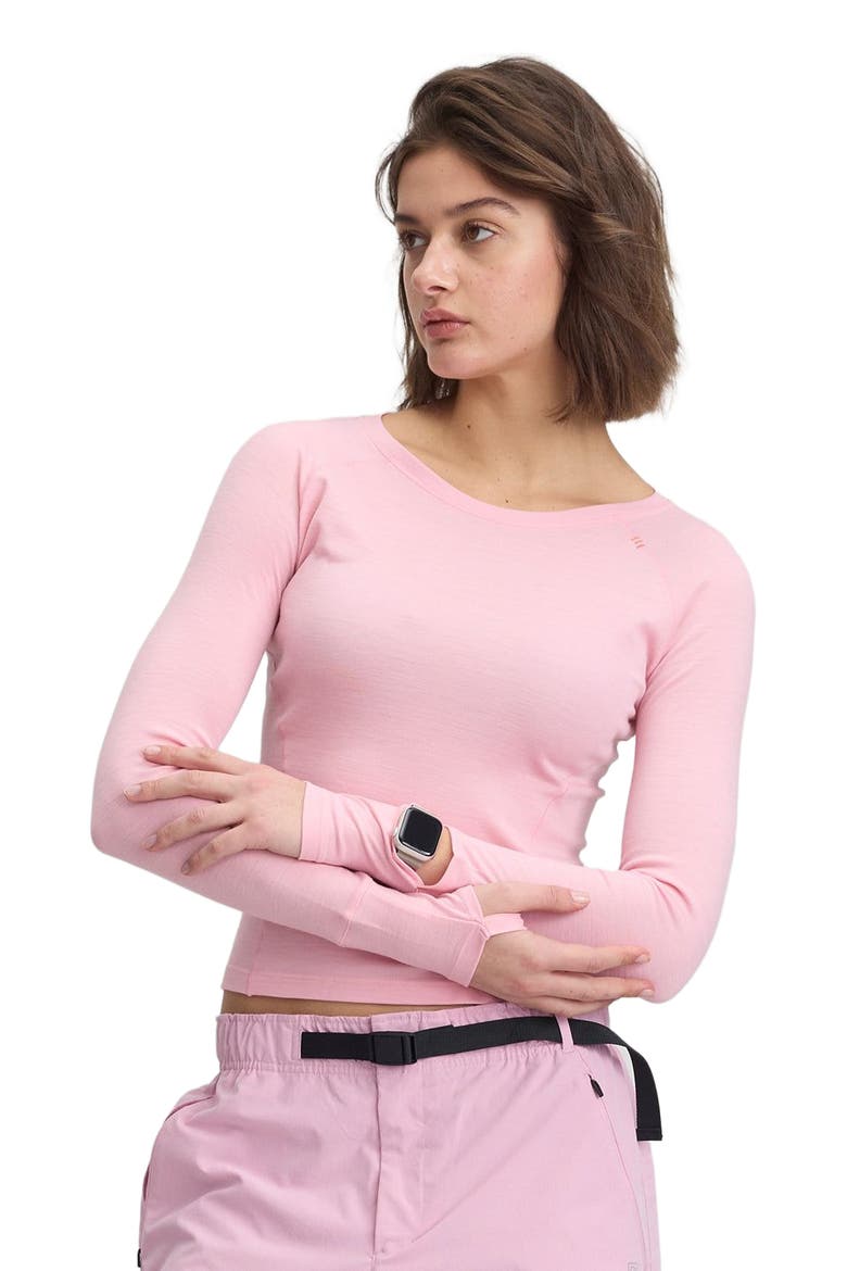 Women's 100% Merino Running L/S Watch Window, Alternate, color, Pink