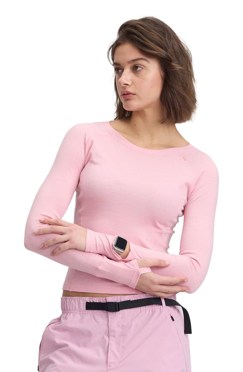 COZY ZERO Women's 100% Merino Running L/S Watch Window, Alternate, color, Pink