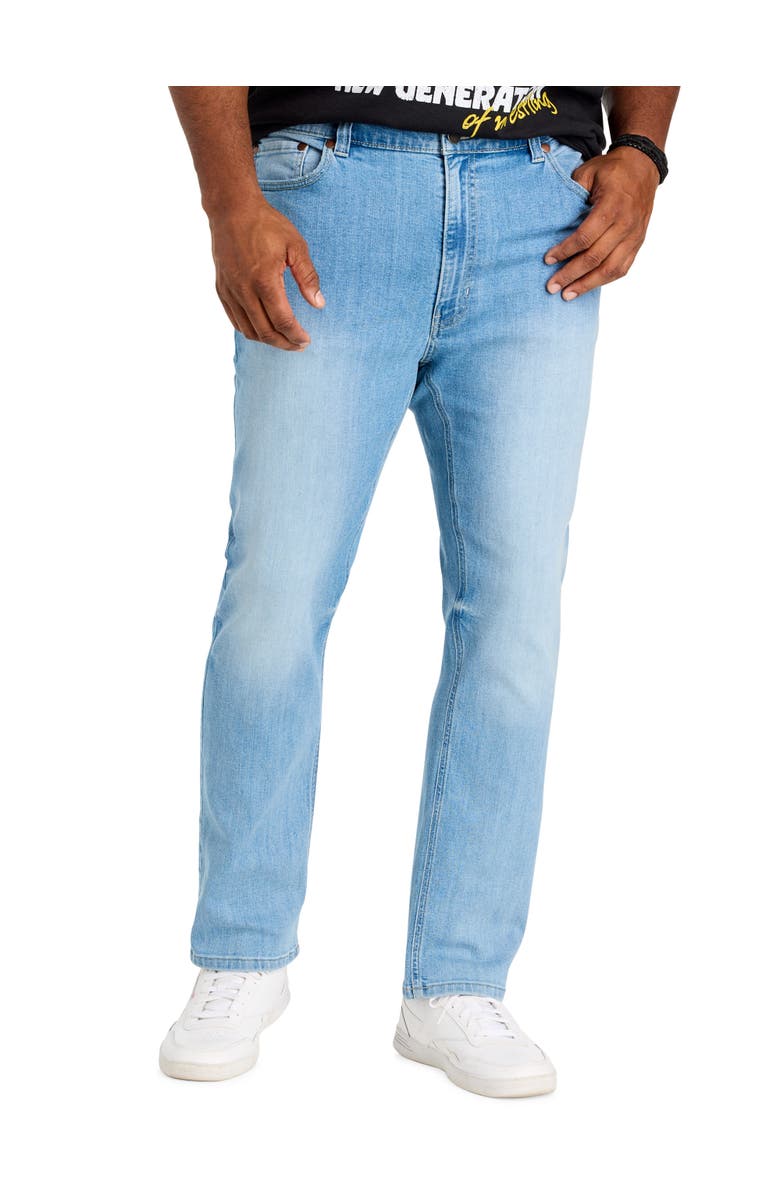 True Nation by DXL Big & Tall Tapered-Fit Jeans, Main, color, Lost At Sea