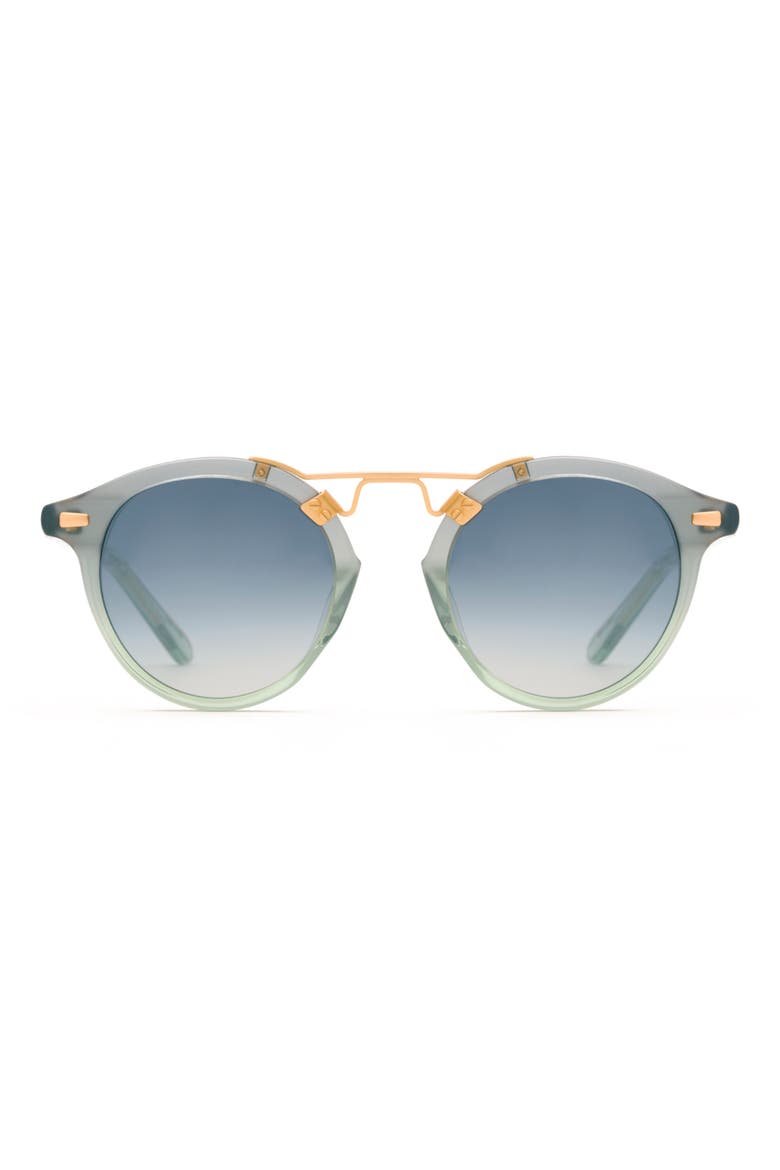 St. Louis 46mm Round Sunglasses, Main, color, TIDE 24K MIRRORED