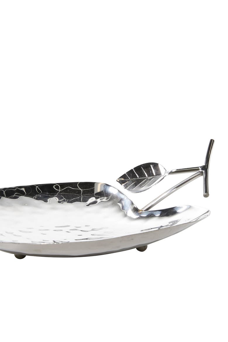 Silver Metal Apple Fruit Tray - Set of 3, Alternate, color, SILVER