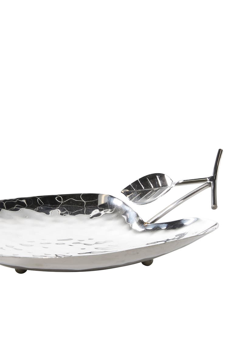 WILLOW ROW Silver Metal Apple Fruit Tray - Set of 3, Alternate, color, Silver