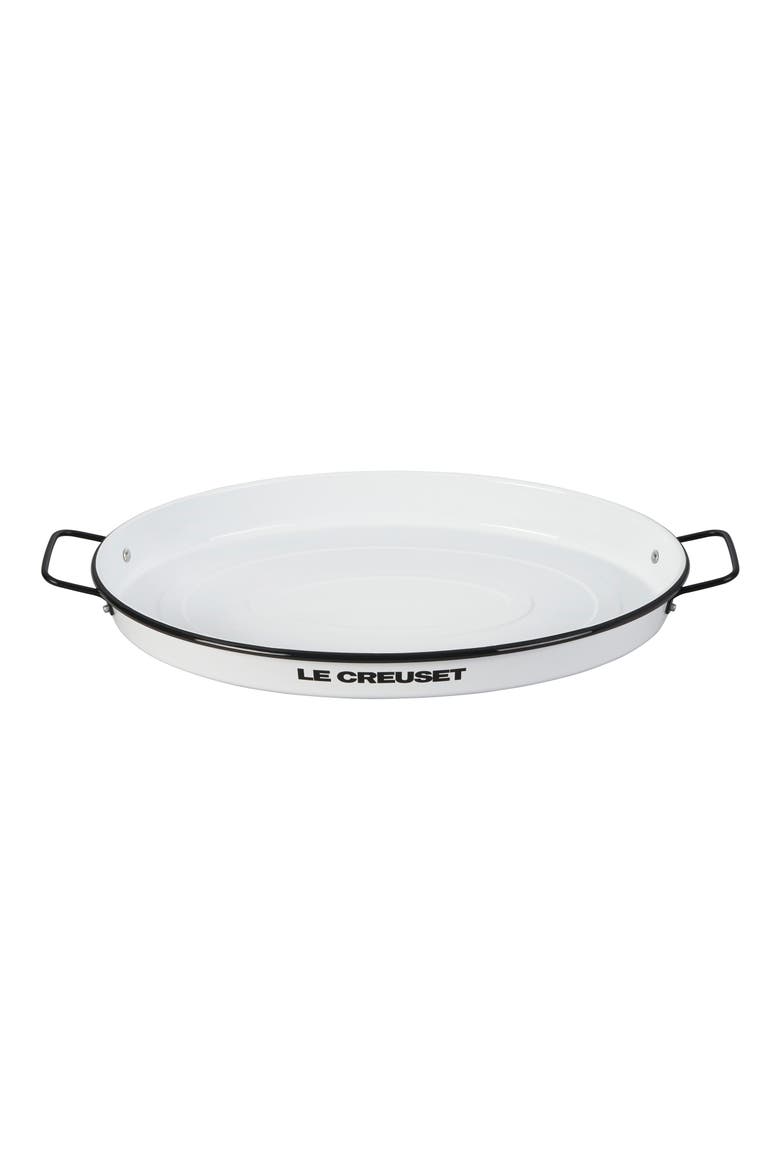 Everyday Enamelware Serving Tray, Main, color, WHITE