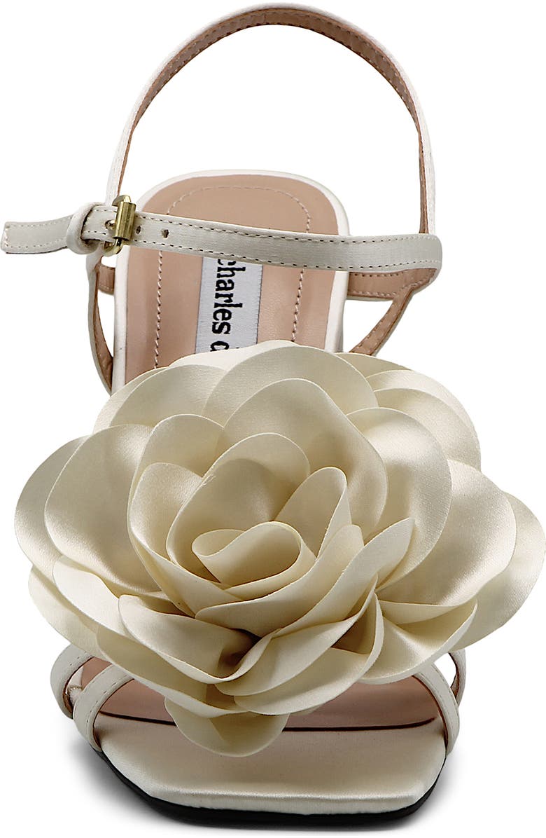 Charles David Restless Ankle Strap Sandal, Alternate, color, Ivory Satin
