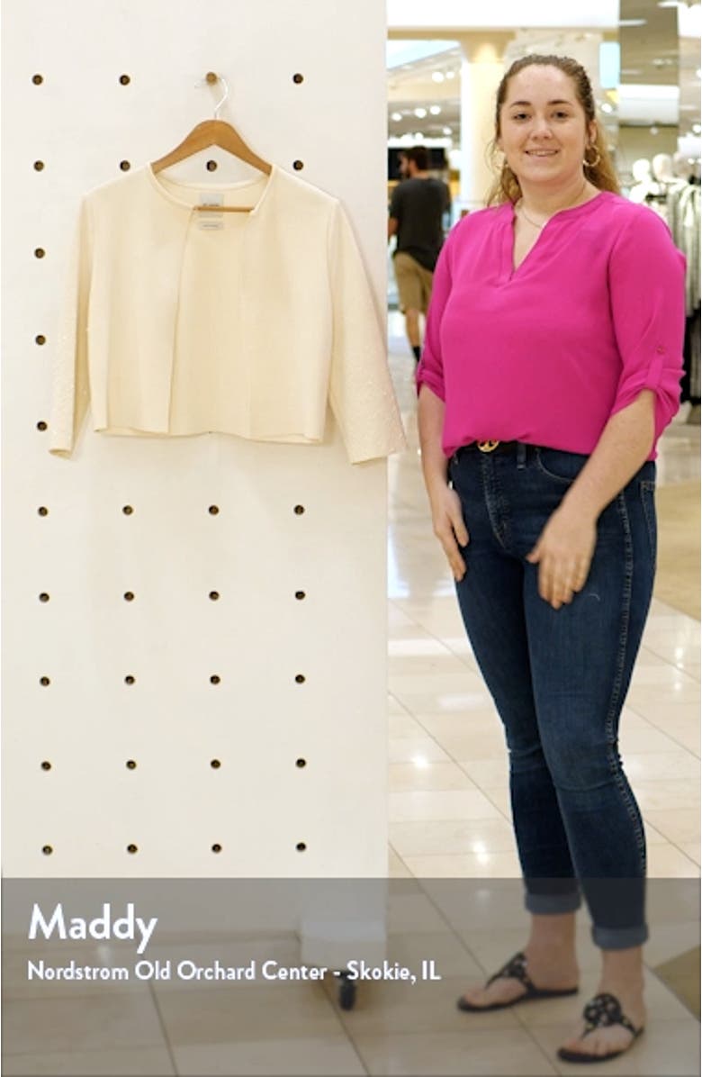 Sequin Jacquard Knit Cardigan, sales video thumbnail