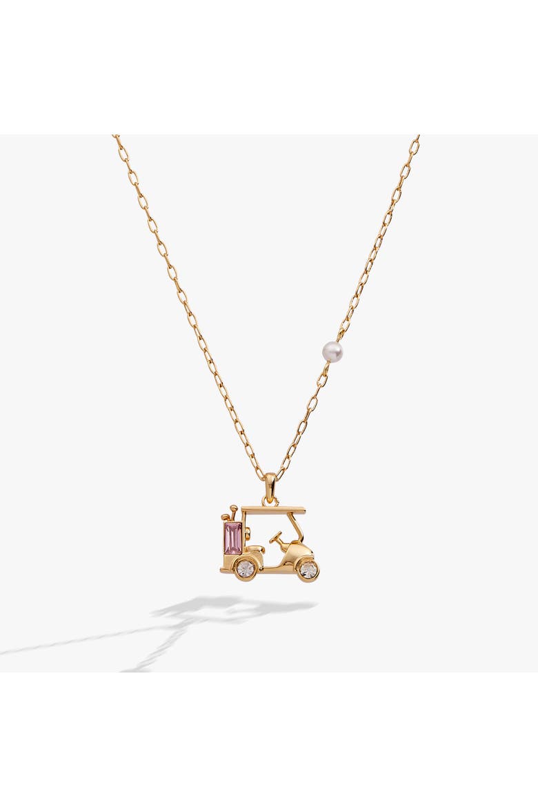 Golf Cart Necklace, Main, color, Gold