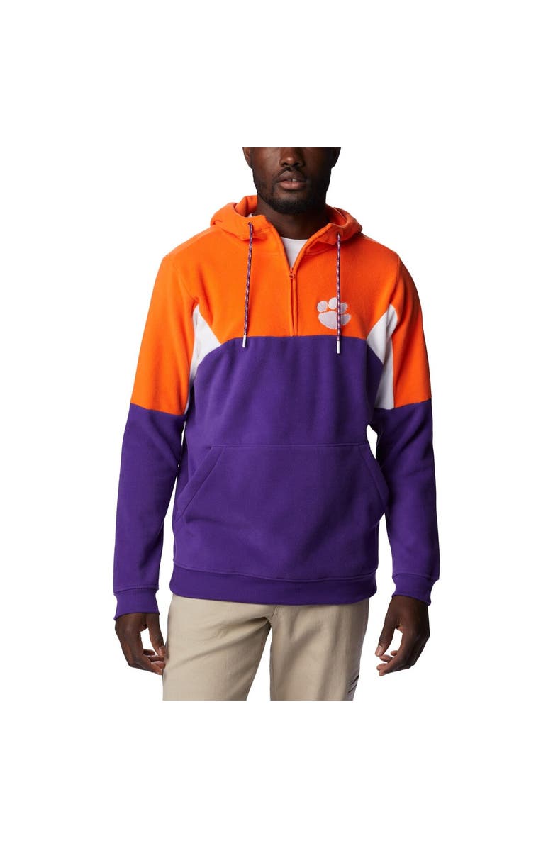 Columbia Men's Columbia Purple/Orange Clemson Tigers Lodge Quarter-Zip Hoodie, Alternate, color, Purple