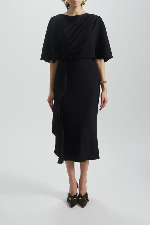 Cascading Drape Dress