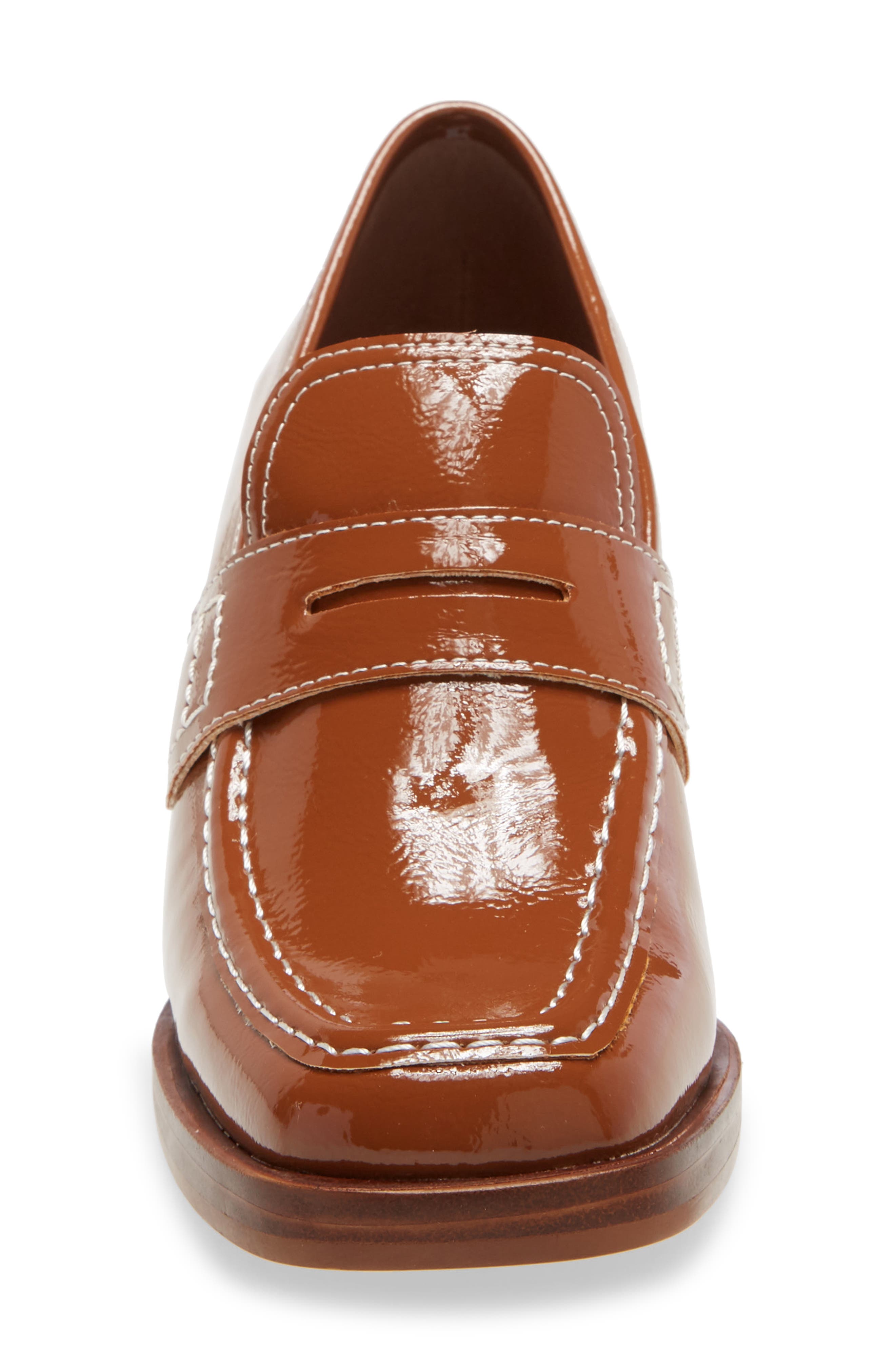 Nyomi Loafer Pump, Alternate, color, CAMEL PATENT