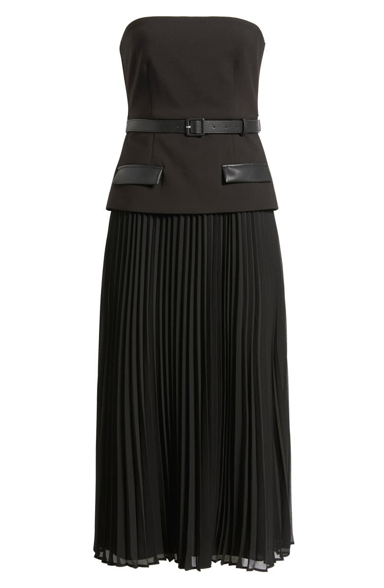 LIKELY Valora Strapless Midi Dress, Alternate, color, Black