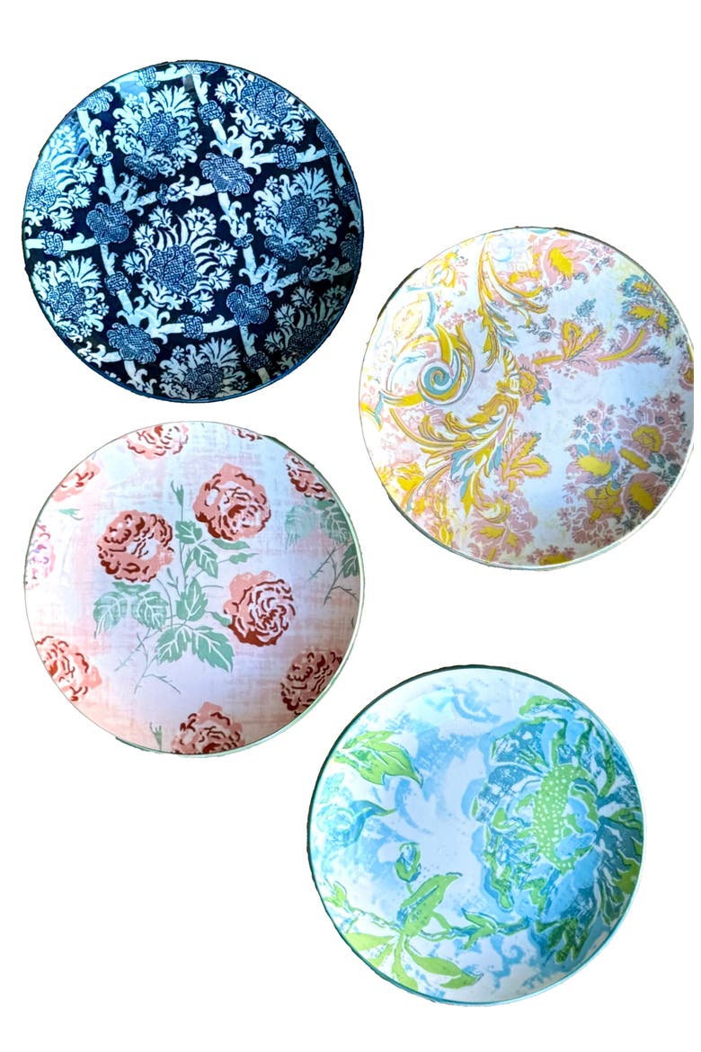 Set of 4 Assorted Dinner Plates, Main, color, MULTI