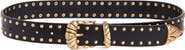 Good American Classic Studded Western Leather Belt