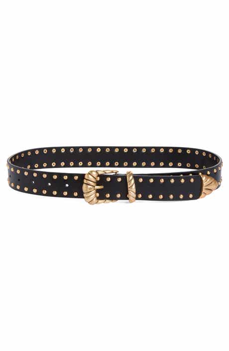 Classic Studded Western Leather Belt