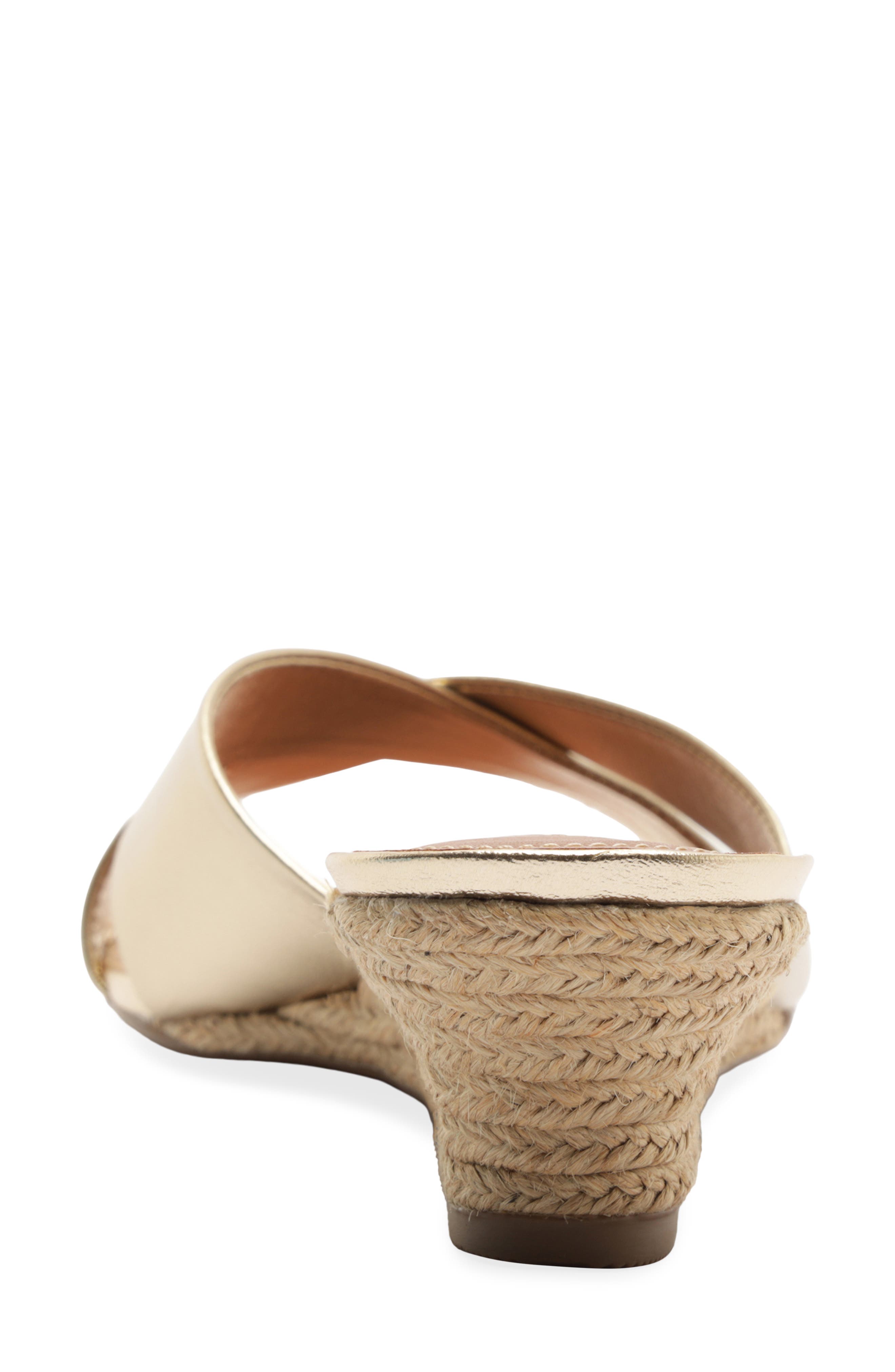 Arezzo Ava Wedge Sandal, Alternate, color, Platino