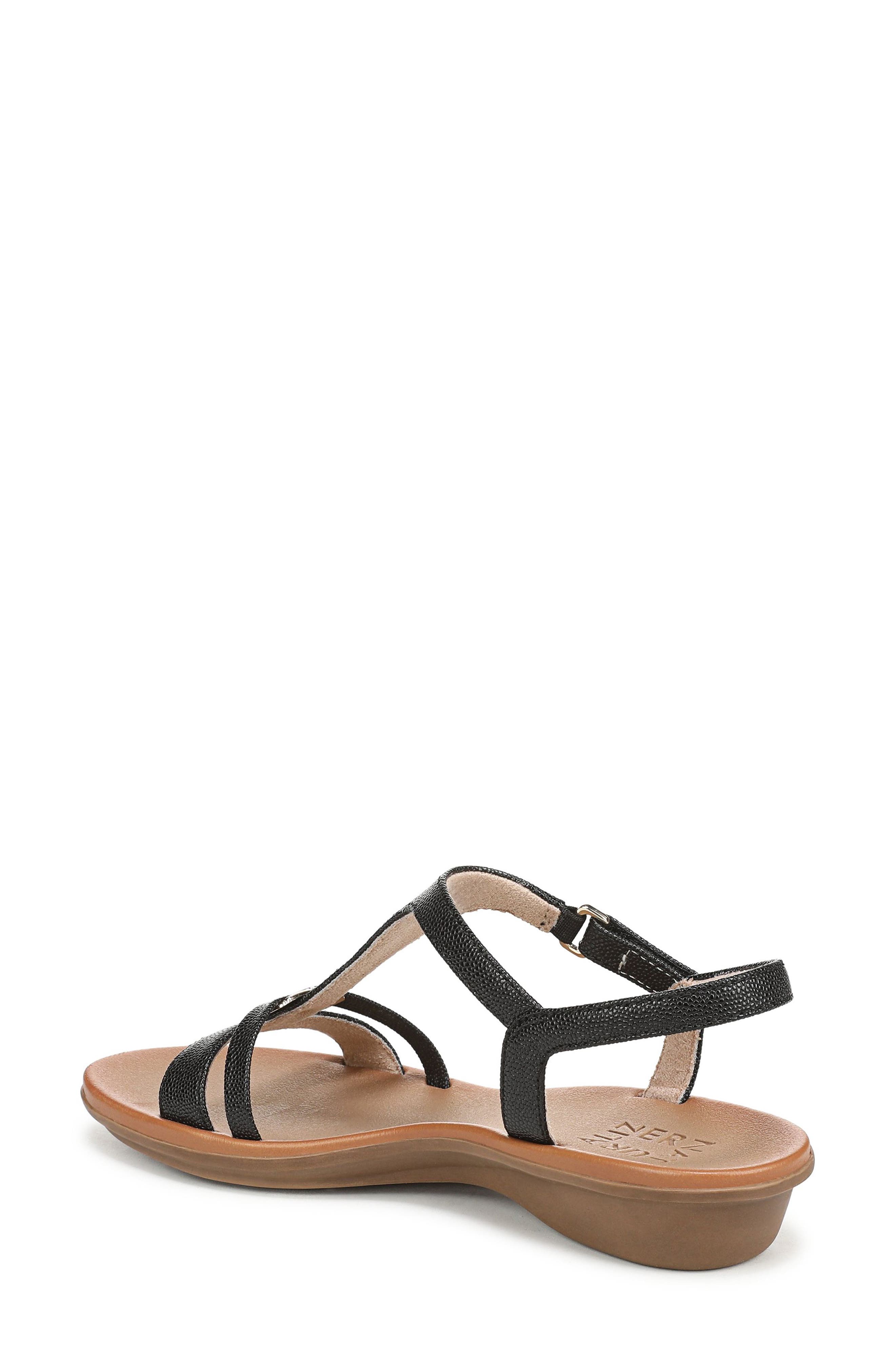 Naturalizer Sofia Sandal, Alternate, color, Black Pebbled Faux Leather