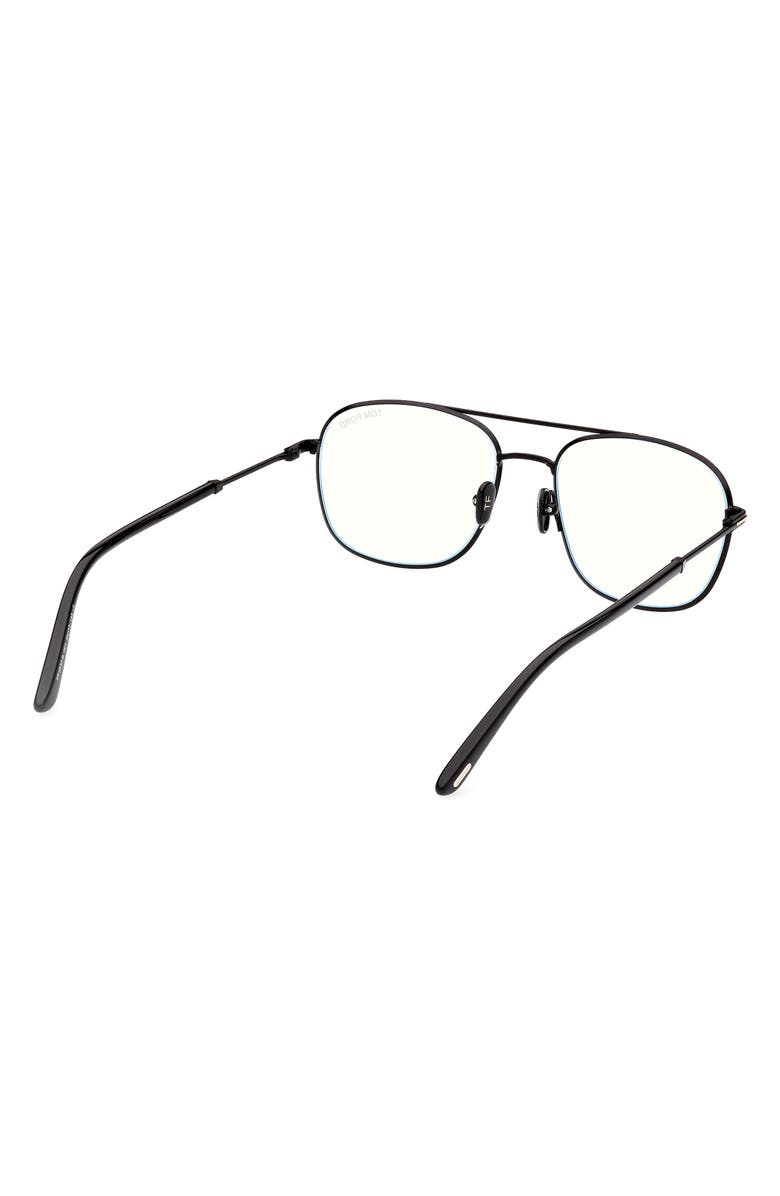 TOM FORD 54mm Round Blue Light Blocking Glasses, Alternate, color, 