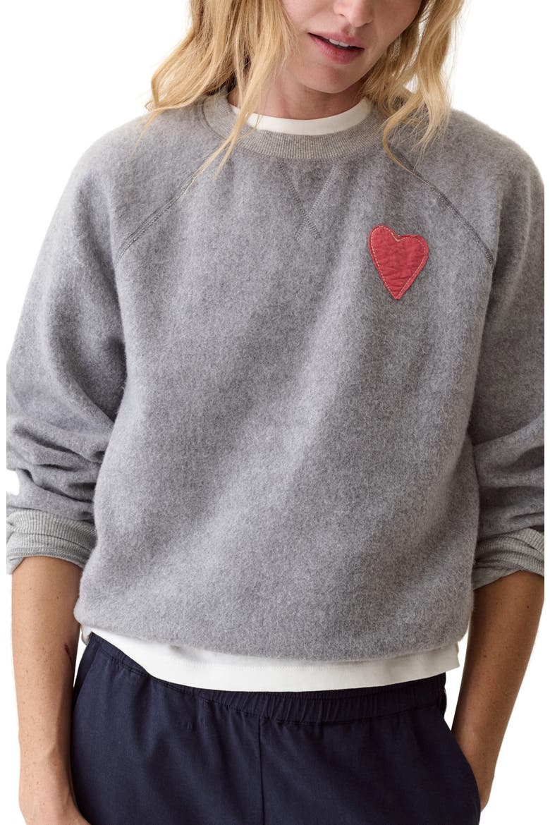 Cloud 9 Fleece Reversible Sweatshirt, Main, color, HEATHER GREY