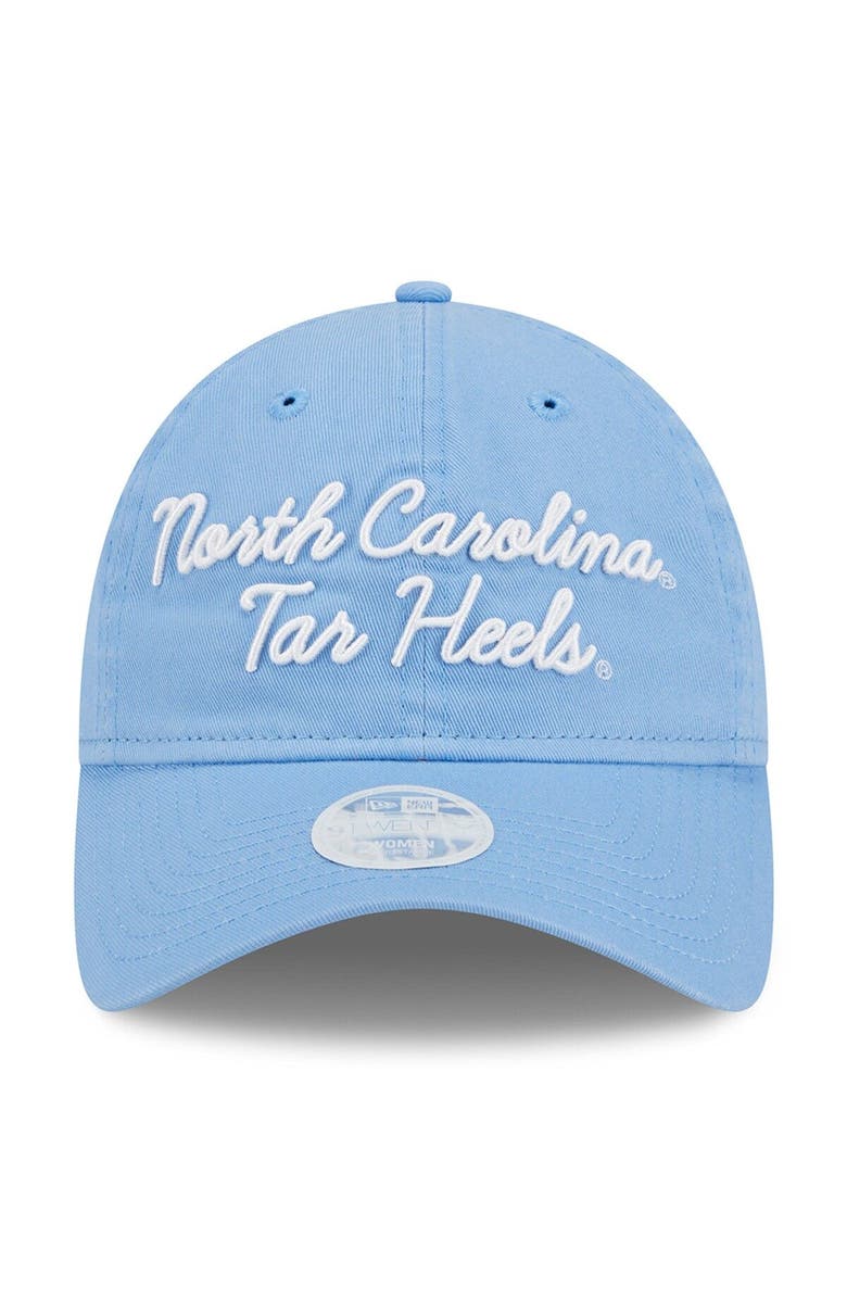 New Era Women's New Era Carolina Blue North Carolina Tar Heels Script 9TWENTY Adjustable Hat, Alternate, color, 